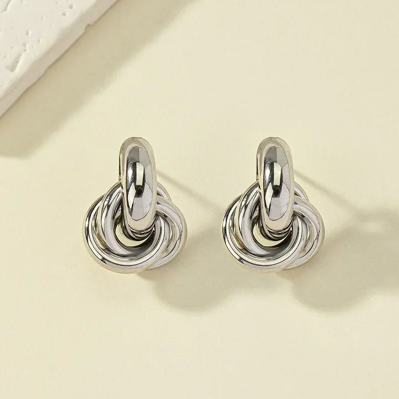 Textured Knot Hoop Earrings – Elegant and Durable | Dainty Diana