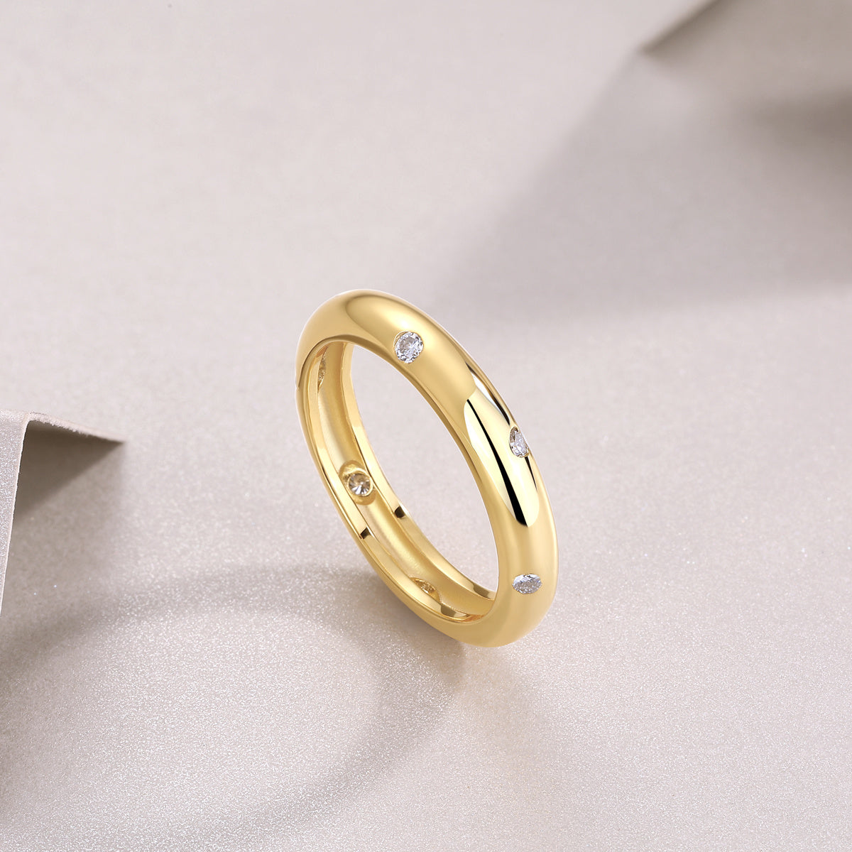 Starlight Whisper Moissanite Ring