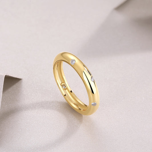 Starlight Whisper Moissanite Ring