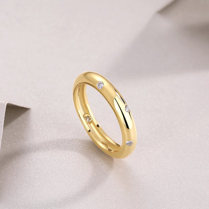 Starlight Whisper Moissanite Ring