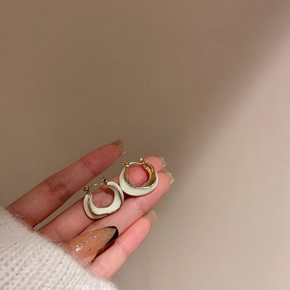 Dripping Glaze Irregular Geometric Earrings