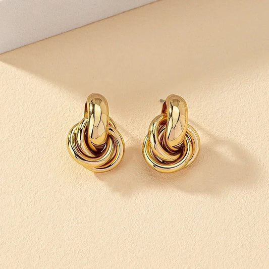 Knot Hoop Earrings in Gold or Silver | Dainty Diana